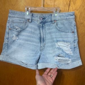 High waist distressed American eagle shorts